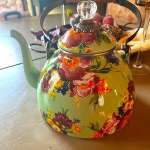 Mackenzie Childs 3qt Flower Market Tea Kettle